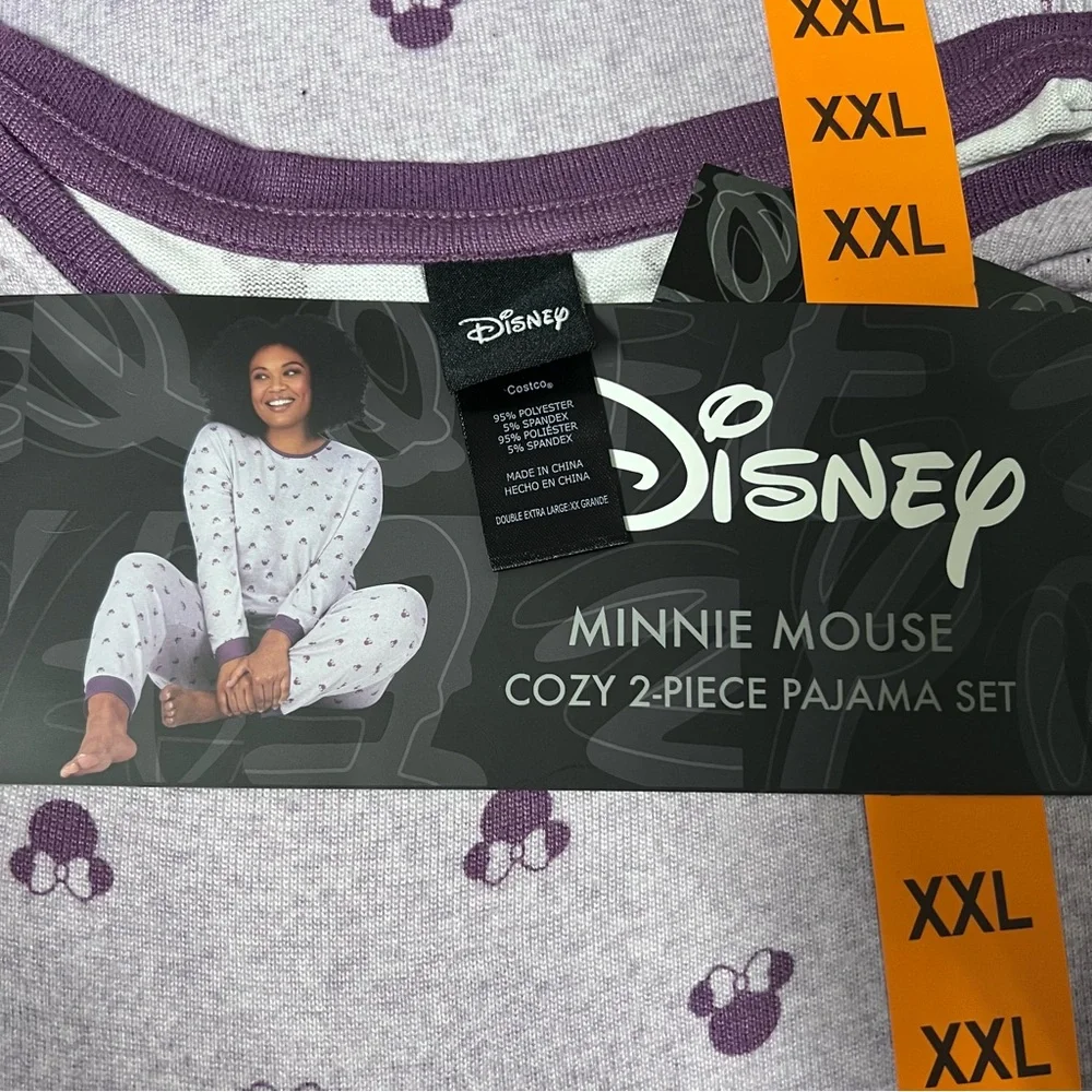 NWT Women’s Disney 2 Piece Minnie Mouse Long Sleeve Shirt & Pants Pajamas PJ XXL - Picture 3 of 5